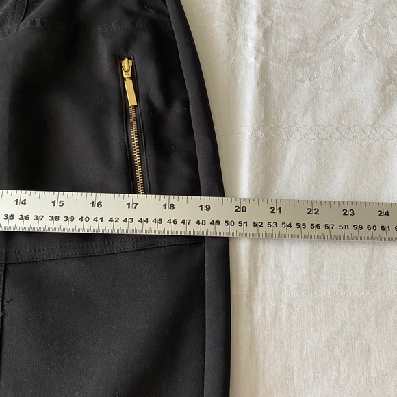 Alfani Women's Black Straight Skirt Mini Size 8 Zipper Pockets Pencil‎ Stretch - Picture 9 of 12